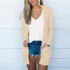 Cardigan for Women Fall Comfy Open Front Lightweight Cardigan Solid Long Sleeve Loose Sweaters Outerwear with Pockets view 2