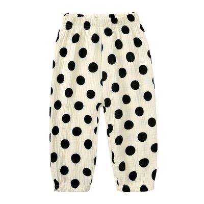 Easygou Toddler Casual Long Pants Trousers Summer Fall Kids Baby Boy Girl Cotton Linen Bloomer Elastic Basic Harem Pants Joggers 1-8T (Z# Circle,4-5T,US,Age,4 Years,5 Years,Little Kid)