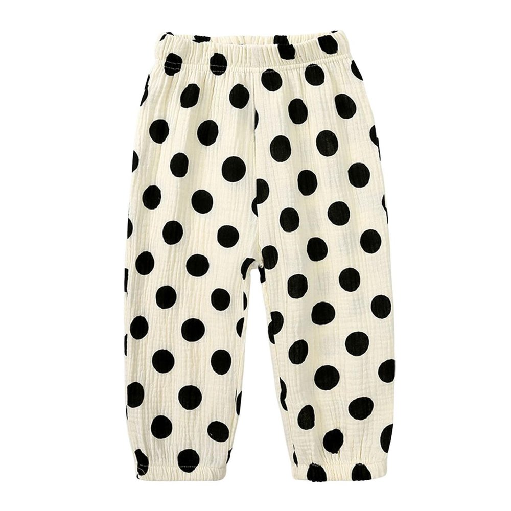 Easygou Toddler Casual Long Pants Trousers Summer Fall Kids Baby Boy Girl Cotton Linen Bloomer Elastic Basic Harem Pants Joggers 1-8T (Z# Circle,4-5T,US,Age,4 Years,5 Years,Little Kid)