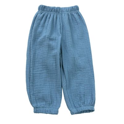 Easygou Toddler Casual Long Pants Trousers Summer Fall Kids Baby Boy Girl Cotton Linen Bloomer Elastic Basic Harem Pants Joggers 1-8T (Blue,5-6 Years,US,Age,5 Years,6 Years,Little Kid)