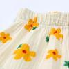 Easygou Toddler Casual Long Pants Trousers Summer Fall Kids Baby Boy Girl Cotton Linen Bloomer Elastic Basic Harem Pants Joggers 1-8T (Z# Yellow Flower,5-6 Years,US,Age,5 Years,6 Years,Little Kid) view 2