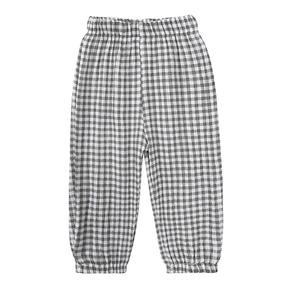 Easygou Toddler Casual Long Pants Trousers Summer Fall Kids Baby Boy Girl Cotton Linen Bloomer Elastic Basic Harem Pants Joggers 1-8T (Z# Gray,4-5T,US,Age,4 Years,5 Years,Little Kid)