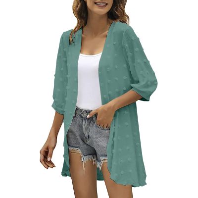 Cardigan for Women Fall Comfy Open Front Lightweight Cardigan Solid Long Sleeve Loose Sweaters Outerwear with Pockets