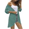 Cardigan for Women Fall Comfy Open Front Lightweight Cardigan Solid Long Sleeve Loose Sweaters Outerwear with Pockets view 3
