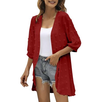 Cardigan for Women Fall Comfy Open Front Lightweight Cardigan Solid Long Sleeve Loose Sweaters Outerwear with Pockets