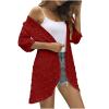 Cardigan for Women Fall Comfy Open Front Lightweight Cardigan Solid Long Sleeve Loose Sweaters Outerwear with Pockets view 3