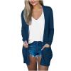 Cardigan for Women Fall Comfy Open Front Lightweight Cardigan Solid Long Sleeve Loose Sweaters Outerwear with Pockets view 1