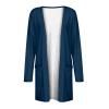 Cardigan for Women Fall Comfy Open Front Lightweight Cardigan Solid Long Sleeve Loose Sweaters Outerwear with Pockets view 3