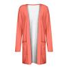 Cardigan for Women Fall Comfy Open Front Lightweight Cardigan Solid Long Sleeve Loose Sweaters Outerwear with Pockets view 3