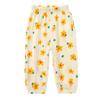 Easygou Toddler Casual Long Pants Trousers Summer Fall Kids Baby Boy Girl Cotton Linen Bloomer Elastic Basic Harem Pants Joggers 1-8T (Z# Yellow Flower,4-5T,US,Age,4 Years,5 Years,Little Kid) view 1