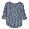 Corinna Brushed Dolman Knit Top, Navy/Indigo Spacedye XL - Market & Spruce view 1