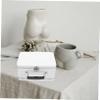 FELTECHELECTR Vintage Metal Lockable Storage Box Multi-use Desktop Organizer for Jewelry Documents and Items Elegant with Smooth Finish for view 4