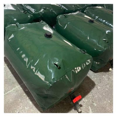 PHLEPS Collapsible Water Container, Portable PVC Large Capacity Water Storage Bag for Outdoor Outdoor Camping, Hiking, Self-Driving, Customizable (Color : Green, Size : 350L/1x0.7x0.5m)
