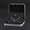 HSLFUAI Necklace Box with Led,Jewelry Box for Necklace, Jewelry Gift Box for Wedding, Birthday, Valentine' Day, Mother'S Day, Christmas,Black Velvet Interior Necklace Box(White) view 4
