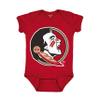 Little King NCAA Short Sleeve Romper-Big Logo-100% Cotton-Florida State-Garnet-12 Months view 2