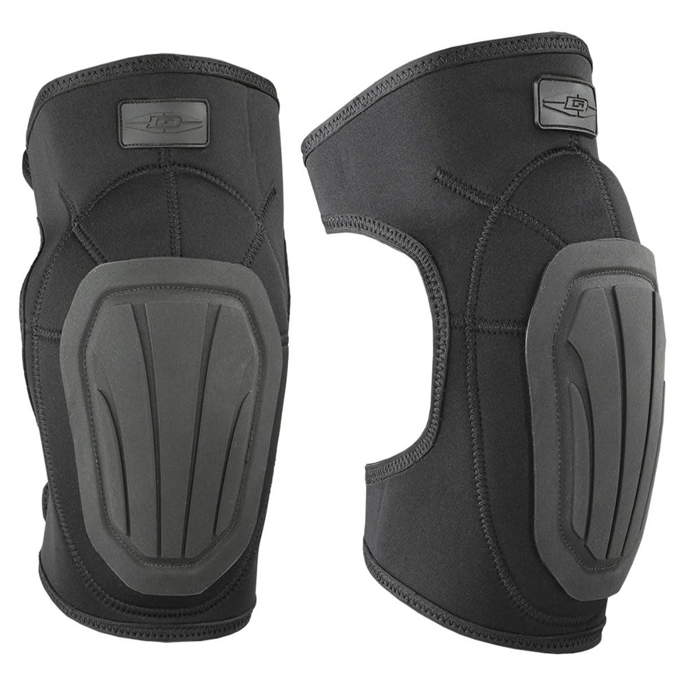Damascus Gear: DNKPB Imperial Neoprene KNEE PADS - Reinforced Non-Slip Trion-X Caps, Secure Fit, Shock Absorbing (One Size, Black)