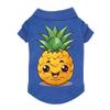 Cute Pineapple Dog Polo Shirt - Fruit Design Gift - Dog Owner Present - Blue, S view 1