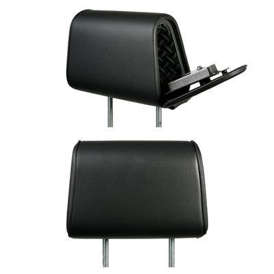 The HEADREST Safe Vulcan Leatherette Headrest Safe - Passenger Seat + Companion Headrest - Headrest Set, Black