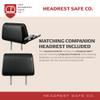 The HEADREST Safe Vulcan Leatherette Headrest Safe - Passenger Seat + Companion Headrest - Headrest Set, Black view 2