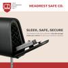 The HEADREST Safe Vulcan Leatherette Headrest Safe - Passenger Seat + Companion Headrest - Headrest Set, Black view 3