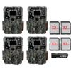 (4) Browning Strike Force Pro X 1080 Trail Game Camera Bundle Includes 32GB Memory Cards and J-TECH Card Reader (24MP) | BTC5PX1080 view 1
