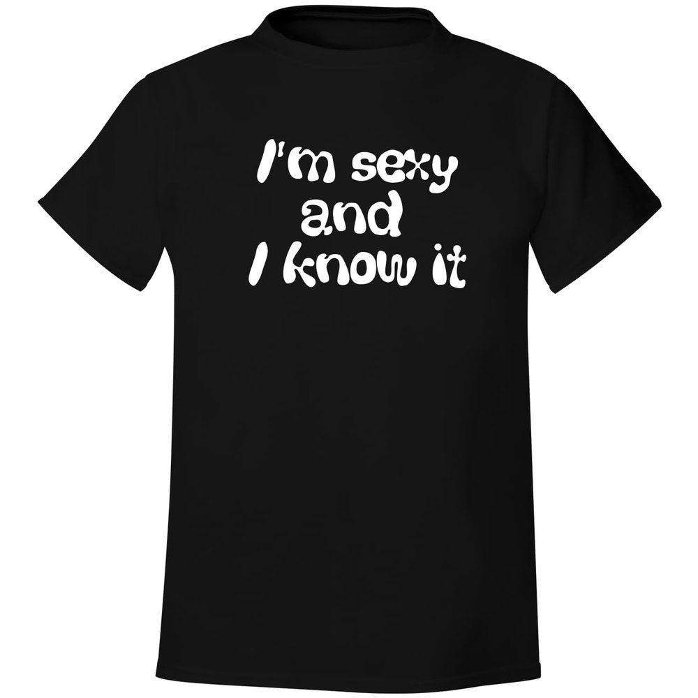 BH Cool Designs I'm Sexy and I Know It - Men's Soft & Comfortable T-Shirt, Black, Large