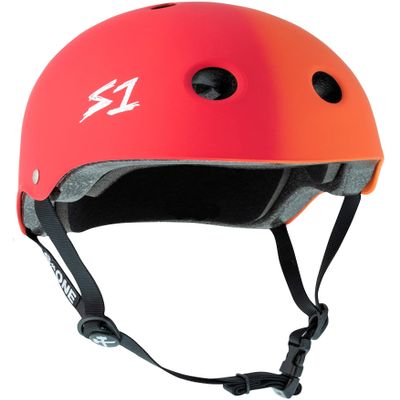 S1 Lifer Helmet for Skateboarding, BMX, and Roller Skating - EPS Fusion Foam, CPSC & ASTM Certified - Red Orange Fade Matte X-Large (22.5")