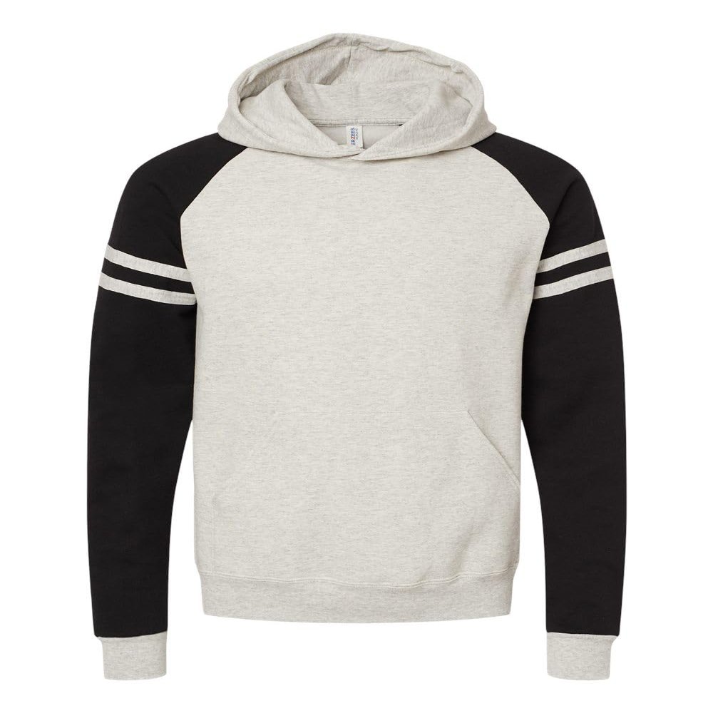 Jerzees Mens Nublend Varsity Colorblocked Raglan Hooded Sweatshirt, 3XL