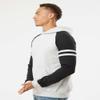 Jerzees Mens Nublend Varsity Colorblocked Raglan Hooded Sweatshirt, 3XL view 3