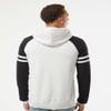 Jerzees Mens Nublend Varsity Colorblocked Raglan Hooded Sweatshirt, 3XL view 4