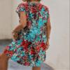 BOPOCO Dresses for Women Dress Women's Dress Allover Print Batwing Sleeve Dress Dress (Color : Green, Size : Small) view 2