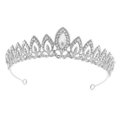FRCOLOR Bride Rhinestone Crown Headpiece Elegant Wedding Tiara for Women Lightweight Decorative Crown for Birthday Prom Cosplay Stage Performance Unique and Eye-catching Design