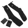Xmas Electric Heated Socks 1 Set Soft Fabric Black Warm Winter Hiking view 1