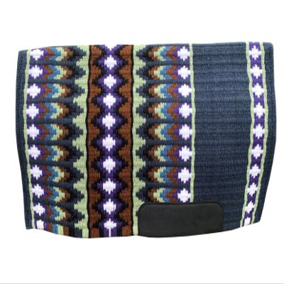 Western Horse Saddle Pad Blanket Show Ranch Pad Custom Handmade New Zealand Wool Oversized 34" x 42" | 34" x 40" | 34" x 38" ME-WSP-069 (34" x 42")