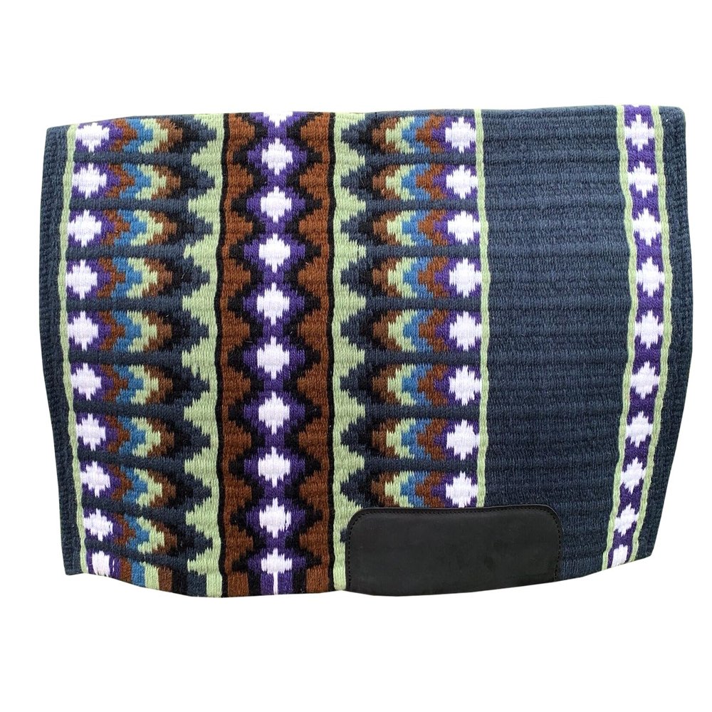 Western Horse Saddle Pad Blanket Show Ranch Pad Custom Handmade New Zealand Wool Oversized 34" x 42" | 34" x 40" | 34" x 38" ME-WSP-069 (34" x 42")