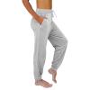 Canbebig Womens Jogger Pants 2023 Soft Casual Drawstring Tie Elastic Waist Loose Jogging Trousers Solid Sweatpants with Pockets Light Gray view 2