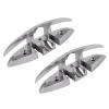 LJFMDLN 2 Pack Boat Deck Cleat Folding Flip Up Flush Dock Cleat 316 Stainless Steel Marine Mooring Rope Cleat for Dock Lines (Size : 8 inch) view 1