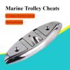 LJFMDLN 2 Pack Boat Deck Cleat Folding Flip Up Flush Dock Cleat 316 Stainless Steel Marine Mooring Rope Cleat for Dock Lines (Size : 8 inch) view 2