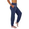Canbebig Womens Jogger Pants 2023 Soft Casual Drawstring Tie Elastic Waist Loose Jogging Trousers Solid Sweatpants with Pockets Dark Blue view 2