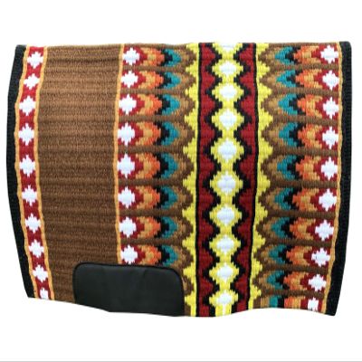 Western Horse Saddle Pad Blanket Show Ranch Pad Custom Handmade New Zealand Wool Oversized 34" x 42" | 34" x 40" | 34" x 38" ME-WSP-071 (34" x 40")