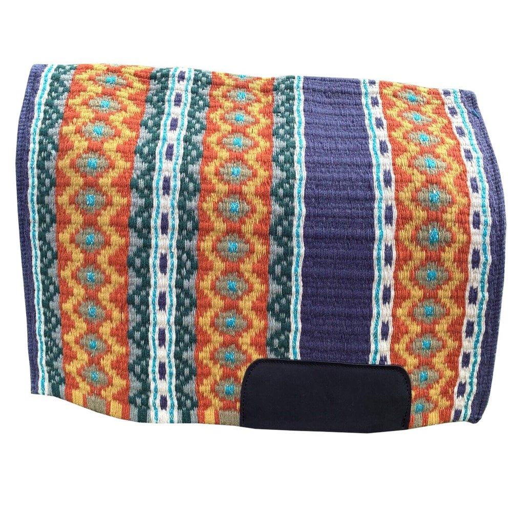 Western Horse Saddle Pad Blanket Show Ranch Pad Custom Handmade New Zealand Wool Oversized 34" x 42" | 34" x 40" | 34" x 38" ME-WSP-072 (34" x 40")