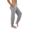 Canbebig Womens Jogger Pants 2023 Soft Casual Drawstring Tie Elastic Waist Loose Jogging Trousers Solid Sweatpants with Pockets Dark Gray view 2