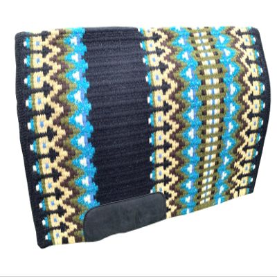 Western Horse Saddle Pad Blanket Show Ranch Pad Custom Handmade New Zealand Wool Oversized 34" x 42" | 34" x 40" | 34" x 38" ME-WSP-073 (34" x 42")