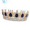 FRCOLOR Bride Crown Wedding Headdress Elegant Rhinestone Headwear for Women for Weddings Special Parties and Proms Golden and Dark view 2