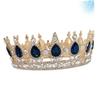 FRCOLOR Bride Crown Wedding Headdress Elegant Rhinestone Headwear for Women for Weddings Special Parties and Proms Golden and Dark view 3