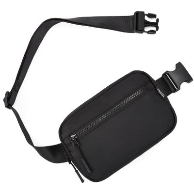 Telena Fanny Packs Crossbody Belt Bag Cross Body Bag Fashionable for Women with Adjustable Strap Black