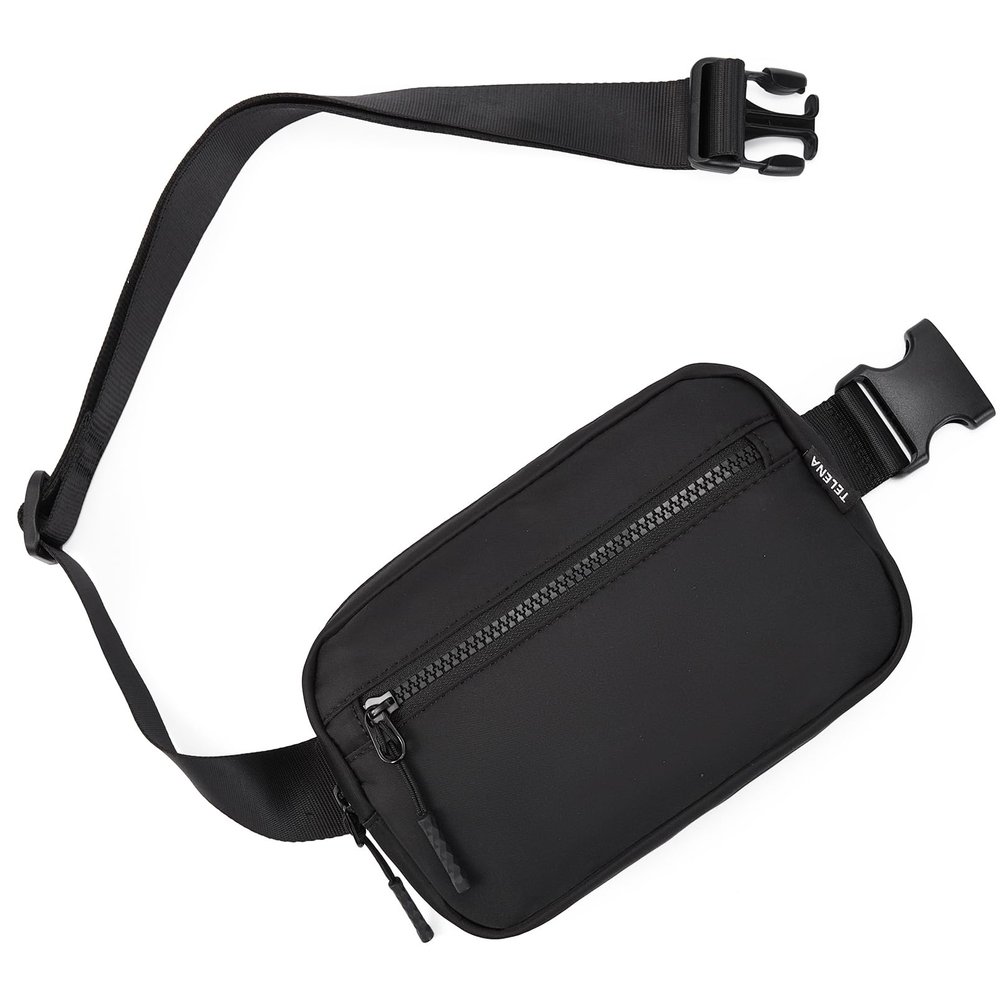Telena Fanny Packs Crossbody Belt Bag Cross Body Bag Fashionable for Women with Adjustable Strap Black
