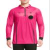 FitsT4 Sports Men's Pro Soccer Referee Jersey Long Sleeve Ref Shirt Fluorescent Pink Medium view 1
