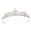 Bridal Crown Silver Alloy Rhinestone Headpiece for Wedding Celebrations view 1