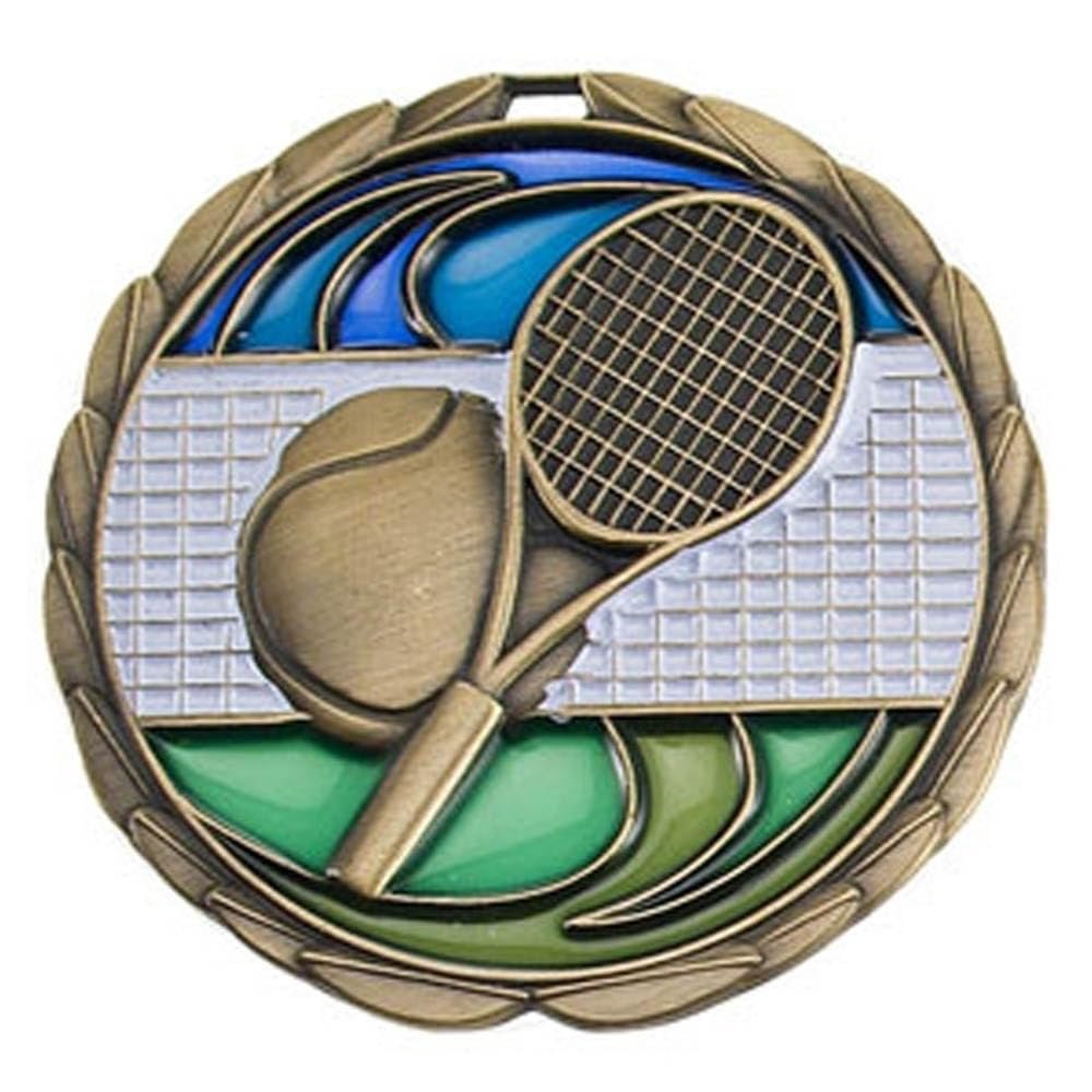 ZipToMeNow Antique Tennis Color Epoxy Medallion (2-1/2 Inches) 50 Pack